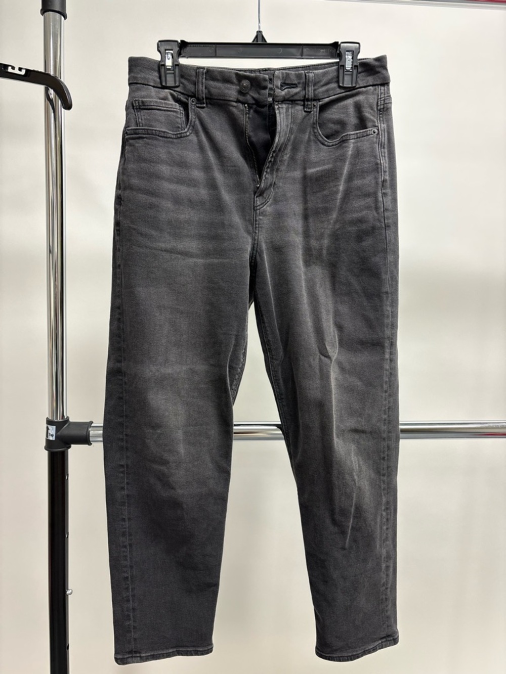 American Eagle Curvy Black Denim Mom Jeans